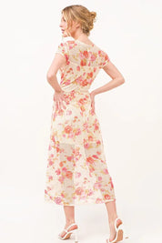 And The Why Fish-Net Floral Printed Midi Dress | Midi Dresses Daverri Fashions