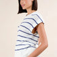 VERY J Striped Knit Sweater Vest Top