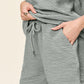 Double Take Full Size Texture Short Sleeve T-Shirt and Drawstring Shorts Set Outfit Sets