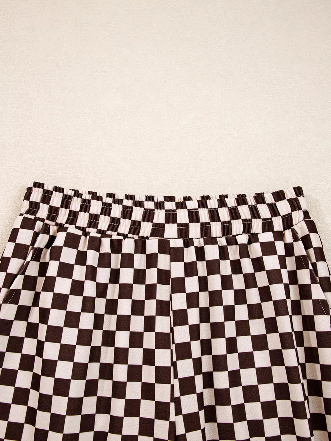 Checkered Drawstring Hoodie and Pants Set | Loungewear Sets Daverri Fashions