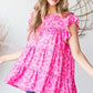 Heimish Full Size Tiered Leopard Round Neck Blouse with Ruffled Detail Plus Size Blouses