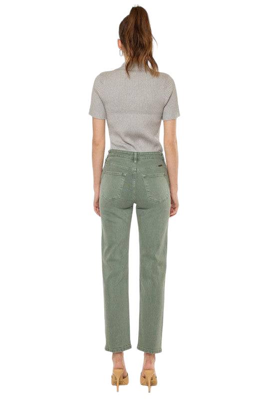 Kancan Olive Ultra High Rise Straight Jeans Jeans