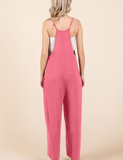 Culture Code Sleeveless Wide Leg Jumpsuit with Pockets Jumpsuits