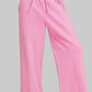Zenana Fleece Exposed Seam Wide Leg Sweatpants - DAVERRI FASHIONS