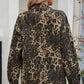 Leopard Print Oversized Denim Jacket - DAVERRI FASHIONS