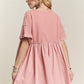 ADORA Round Neck Half Sleeve Babydoll Dress Babydoll Dresses