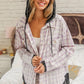 BiBi Casual Check Shirts With Hood Tops