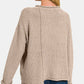 Zenana Asymmetric Hem Drop Shoulder Sweater Sweaters