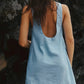 Backless Sleeveless Denim Mini Dress - DAVERRI FASHIONS