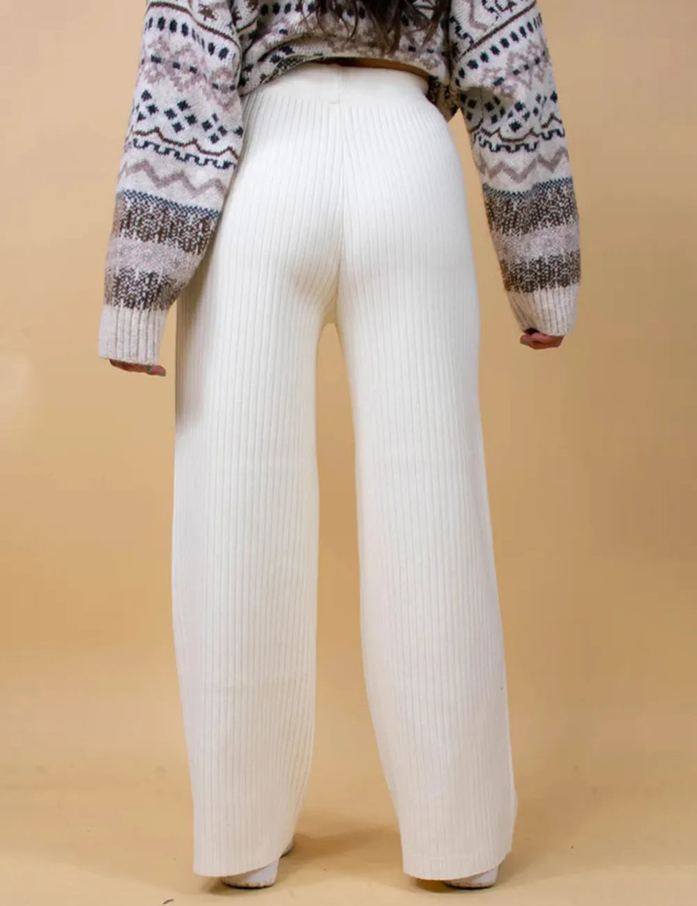 Ribbed Wide Leg Sweater Pants | Bottoms Daverri Fashions