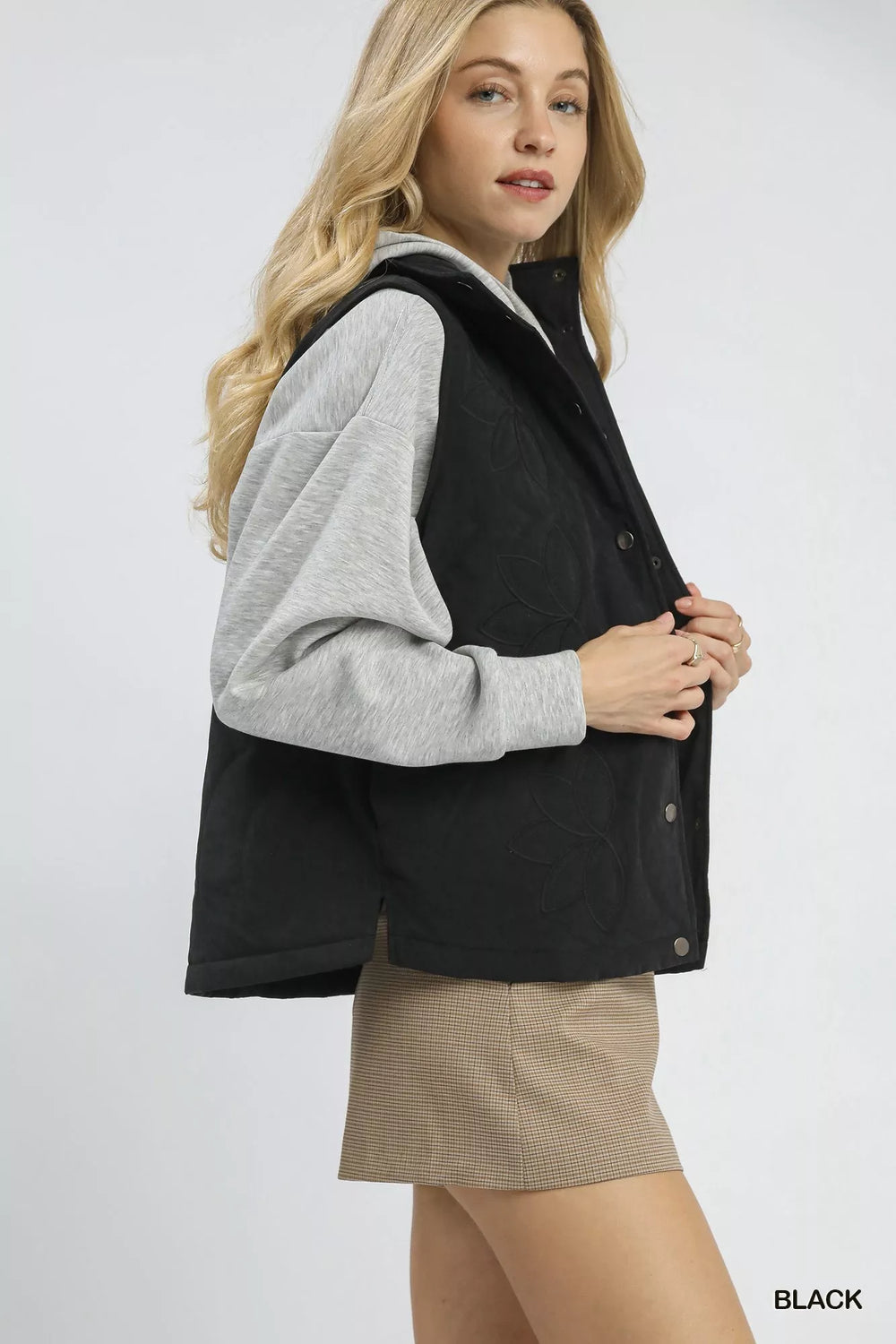 Umgee Quilted Embroidered Vest | Vest Jackets Daverri Fashions