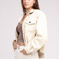 POL Oversized Frayed Edge Shacket Shackets