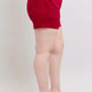 Judy Blue Plus Size High Waist Tummy Control Garment Dyed Heart Shaped Denim Shorts