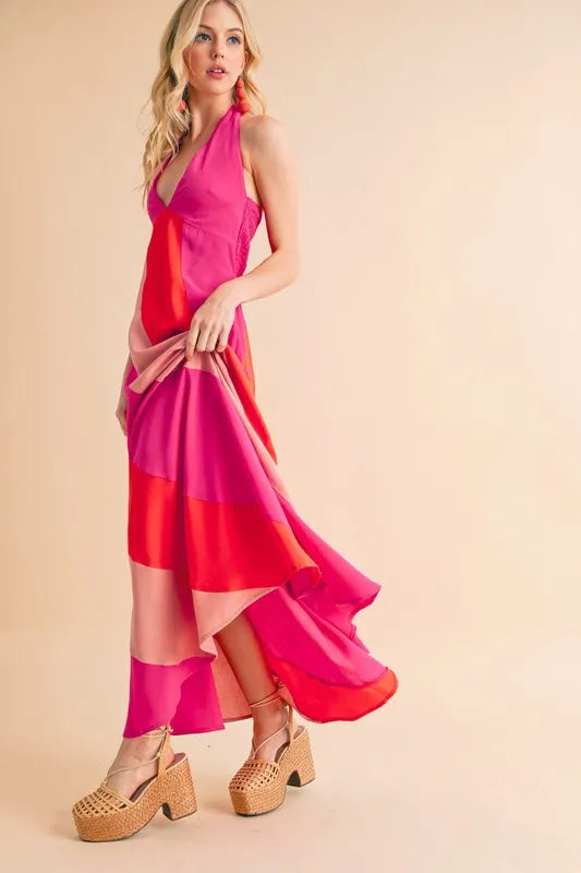 Aemi+Co Color Block Sleeveless Maxi Dress Maxi Dresses
