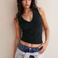 Solid V-Neck Tank - DAVERRI FASHIONS