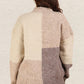 VERY J Color Block Mock Neck Drop Shoulder Sweater Sweaters