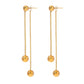 18K Gold-Plated Ball Drop Earrings - DAVERRI FASHIONS