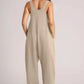 Lovelet Wide Strap Jumpsuit with Pockets - DAVERRI FASHIONS