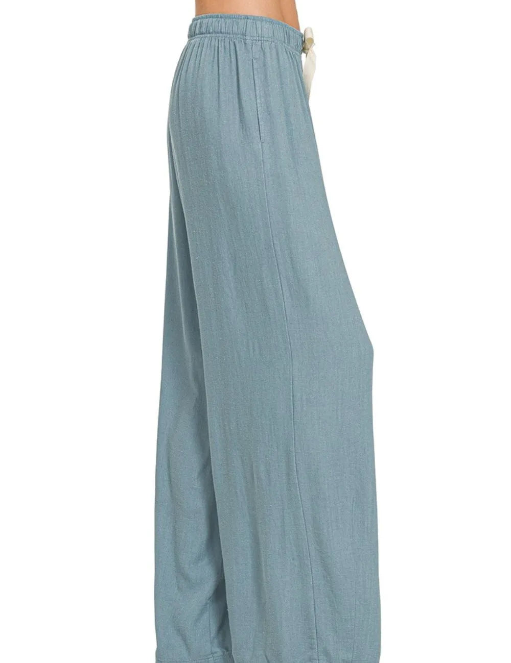Zenana Linen Drawstring Pants | Daverri Fashions