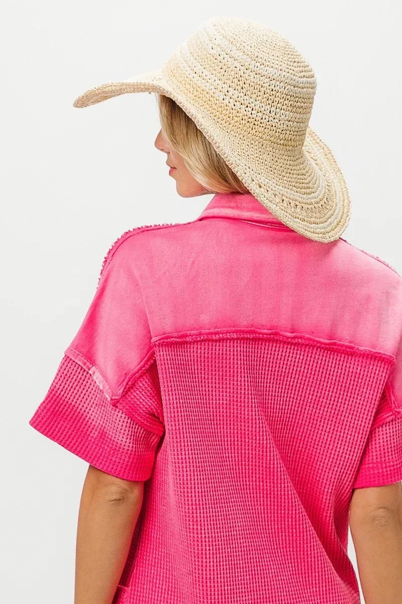 BiBi Dip Dye Mineral Washed Knit Dress - DAVERRI FASHIONS