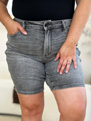 Judy Blue Full Size High Waist Washed Denim Shorts | Denim Shorts Daverri Fashions