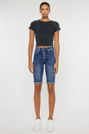 Kancan Full Size Cat's Whiskers Button Fly Denim Shorts | Daverri Fashions