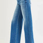 RISEN Full Size Mid Rise Wide Leg Jeans with Flared Look Plus Size - DAVERRI FASHIONS