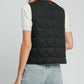 Umgee Heart Quilted Tie-Front Vest