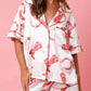 Button Up Half Sleeve Shirt and Shorts Lounge Set - DAVERRI FASHIONS