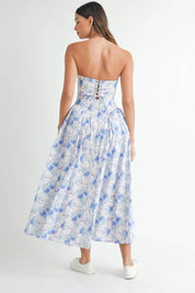 MABLE Sweetheart Neckline Floral Printed Midi Dress | Midi Dreses Daverri Fashions