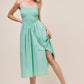 SO ME Smocked Sleeveless Casual Everyday Dress With Slit