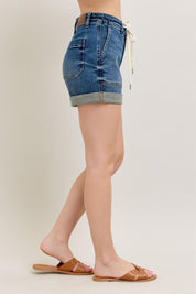 Judy Blue Full Size High Rise Cuff Denim Shorts | Denim Shorts Daverri Fashions