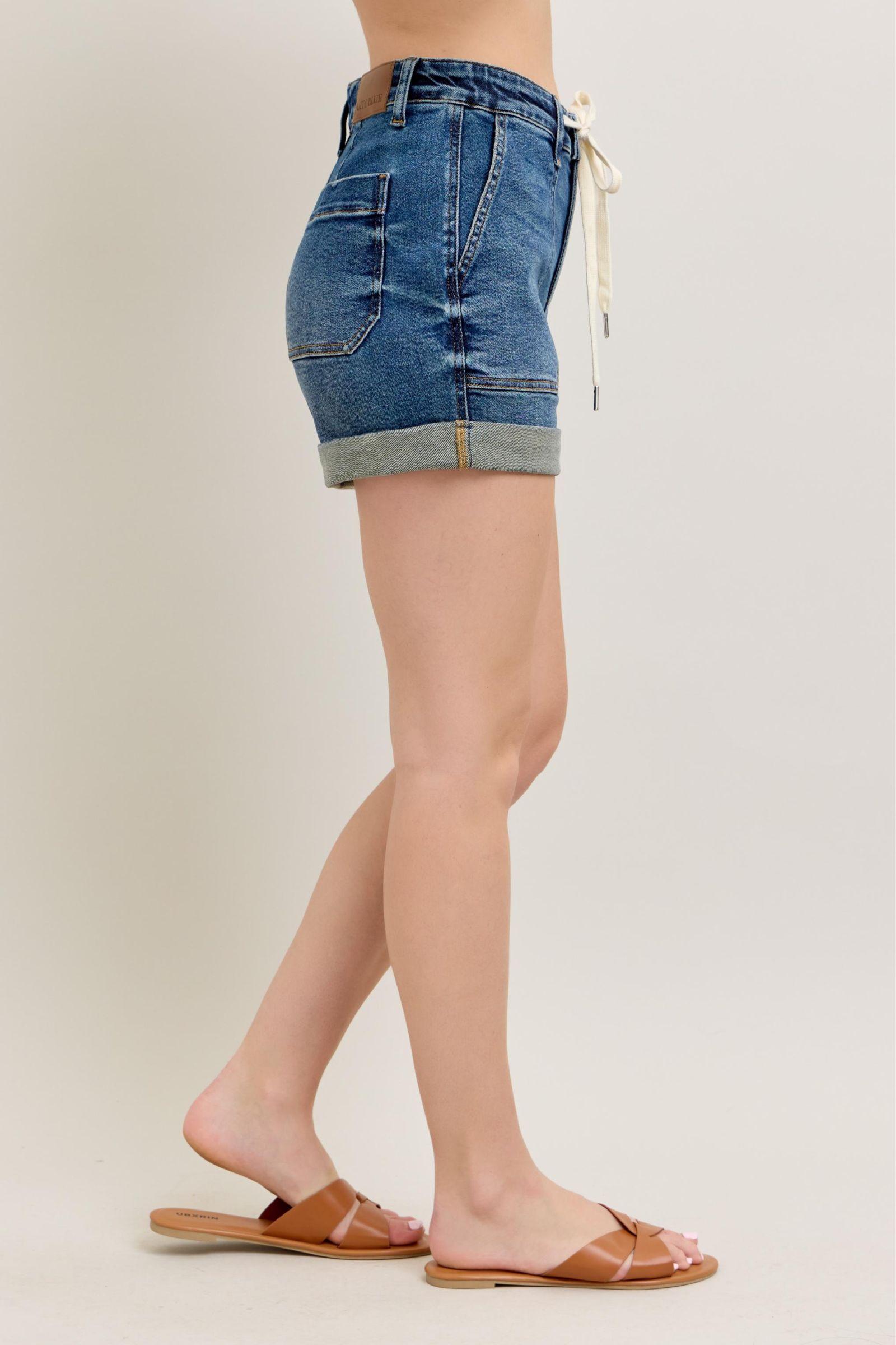 Judy Blue Full Size High Rise Cuff Denim Shorts Denim Shorts