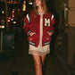 MABLE M Bomber Varsity Jacket with Patch Detail