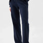 Navy blue relaxed-fit Daverri Fashions drawstring pants with pockets