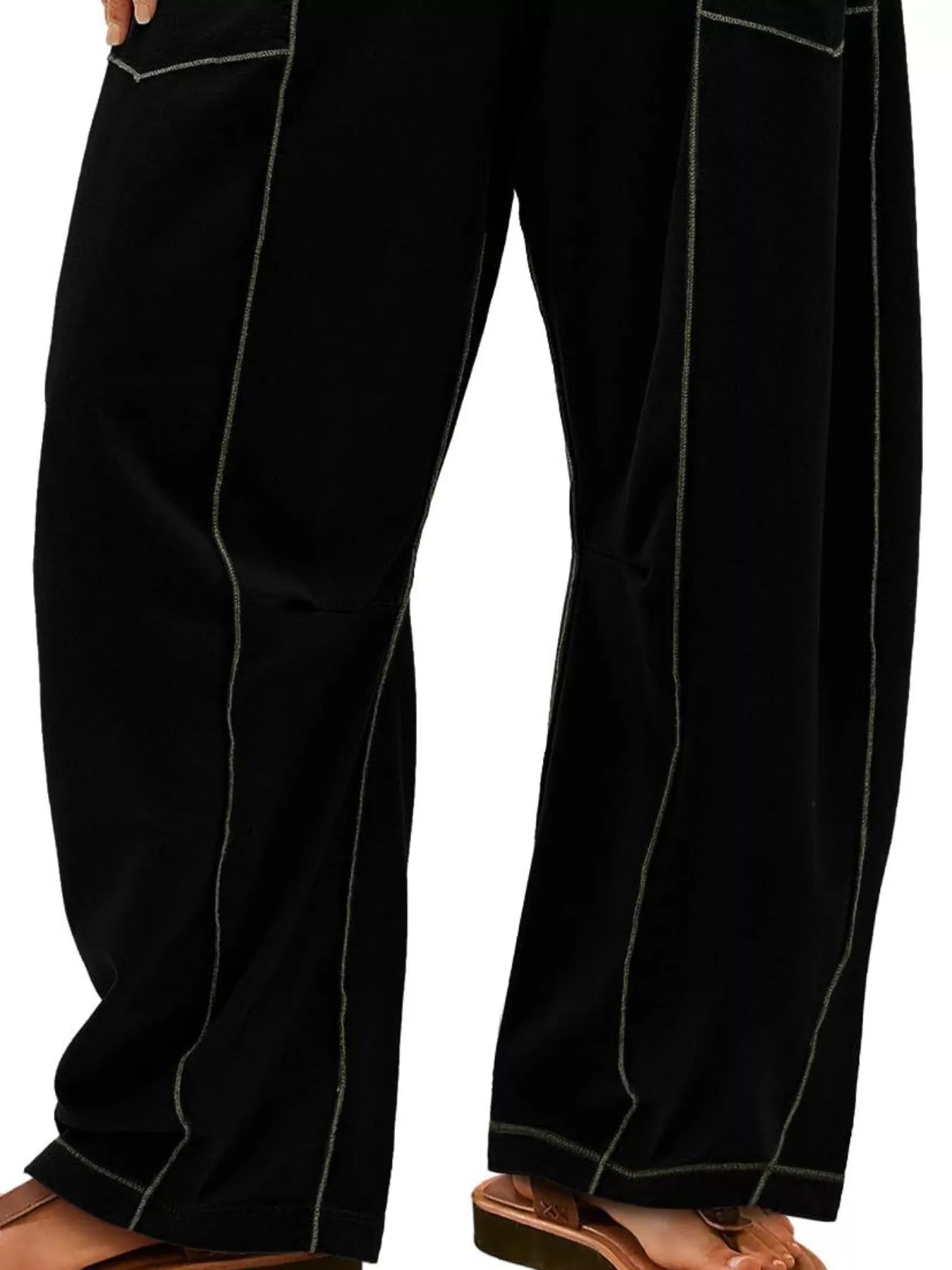 Drawstring Wide Leg Elastic Waist Pants | Pants Daverri Fashions
