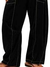 Drawstring Wide Leg Elastic Waist Pants | Pants Daverri Fashions