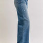 Judy Blue Raw Hem High Waist Column Straight Jeans - DAVERRI FASHIONS