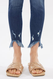 Kancan Raw Hem High Waist Cropped Jeans | Jeans Daverri Fashions
