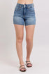 Judy Blue Full Size High Rise Tummy Control Denim Shorts Plus Size - DAVERRI FASHIONS