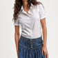 Buttoned Ruffled Mini Denim Skirt - DAVERRI FASHIONS