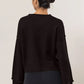 HYFVE Round Neck Dropped Shoulder Ribbed Sweater - DAVERRI FASHIONS