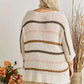 ADORA Multi Color Strip Sweater Plus Size - DAVERRI FASHIONS