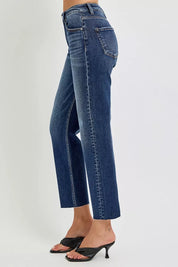RISEN High Rise Slim Barrel Jeans | Jeans Daverri Fashions