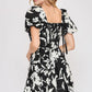 Umgee Full Size Two Tone Floral Print Babydoll Dress Plus Size Babydoll Dresses