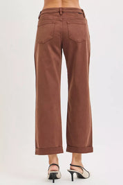 RISEN Full Size Tummy Control Mid Rise Ankle Barrel Baggy Jeans Plus Size | Pants Daverri Fashions