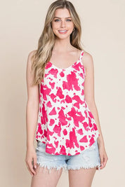 FUCHSIA BOMBOM Animal Print Cami | Daverri Fashions