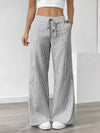 Striped Wide Leg Pants - DAVERRI FASHIONS