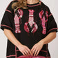 Sequin Lobster Half Sleeve T-Shirt - DAVERRI FASHIONS