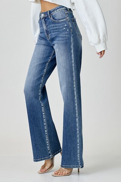 RISEN High Waist Jeans with Pockets Jeans